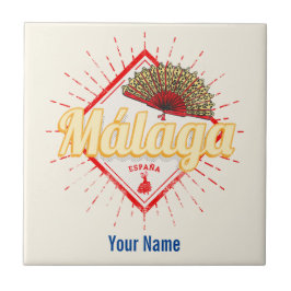 Azulejo Málaga Andalucía España Retro Flamenco Vintage