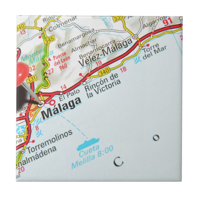 Azulejo Málaga, España (Frente)