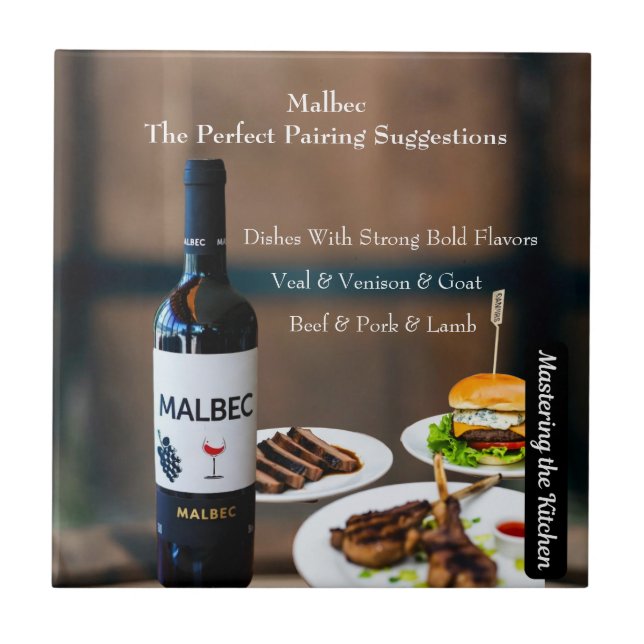 Azulejo Malbec Wine Pairing Guide/Mastering the Kitchen (Frente)