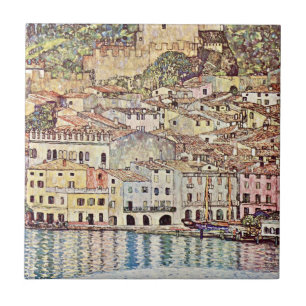 Azulejo Malcesine en el lago Garda por Gustav Klimt