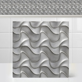 Azulejo Malla entrelazada de titanio cepillado con ondas c