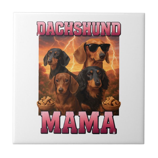 Azulejo Mamá Dachshund (Frente)