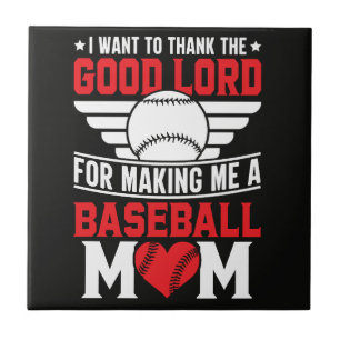 Azulejo Mamá de béisbol Madre de deportes Día de partido