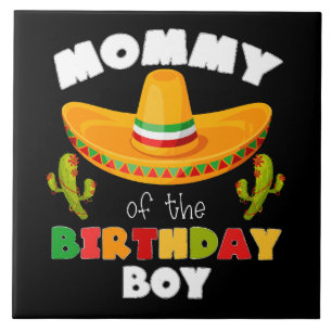 Azulejo Mamá del niño de cumpleaños Cinco de Mayo