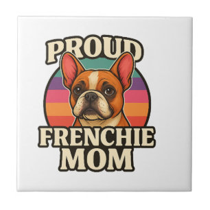 Azulejo Mamá Frenchie Diseño adorable de amante de Bulldog