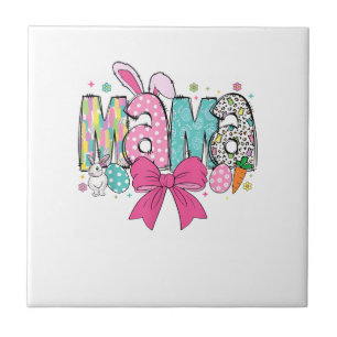 Azulejo Mama Mini Pascua Combinación Mama Bunny Día de Pas