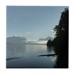 Azulejo Mañana en el lago McDonald en el Parque Nacional G