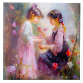 Azulejo Mañana en un jardín