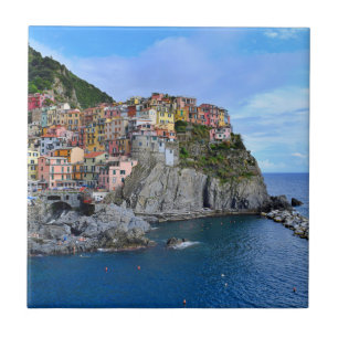 Azulejo Manarola Cinq Terre Italia Europa Pueblo Costero