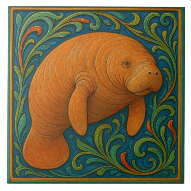 Azulejo Manatee - Tile cerámico (Frente)