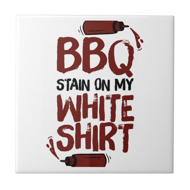 Azulejo Mancha de barbacoa en mi White Premium (Frente)