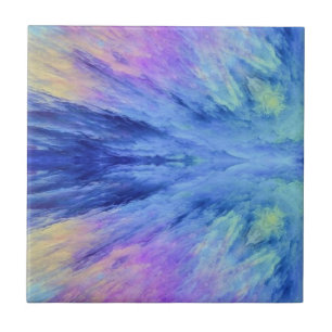Azulejo Mancha de color nubes azul verde púrpura rosa