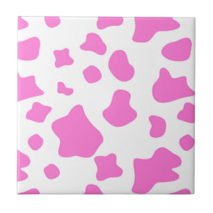 Azulejo Manchas de vaca rosadas, impresión de pieles de an