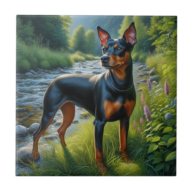 Azulejo Manchester Terrier (Frente)