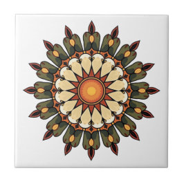 Azulejo Mandala Art Ceramic