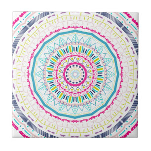 Azulejo mandala colorido