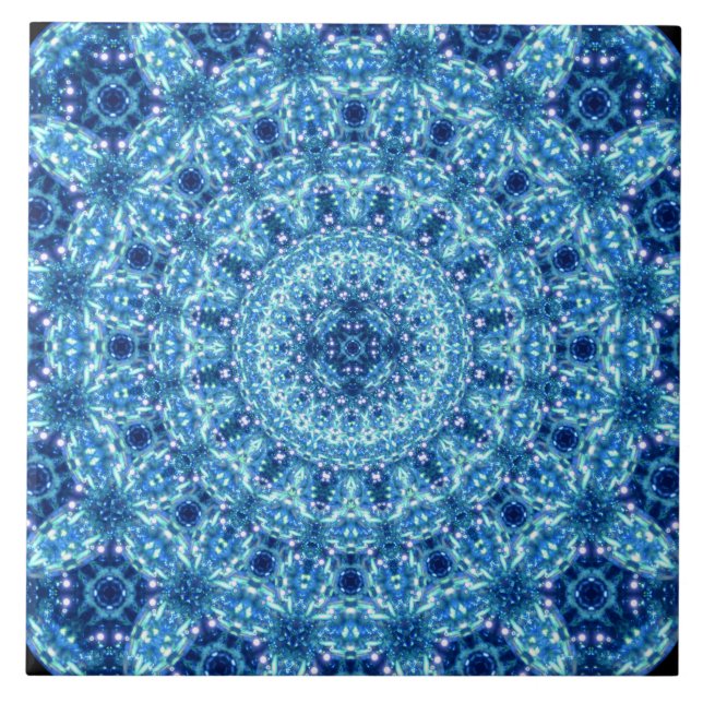 Azulejo Mandala cristalina de la resplandor (Frente)