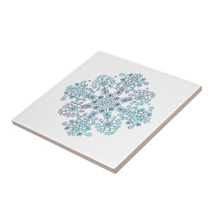 Azulejo Mandalá de Bordado Folclórico