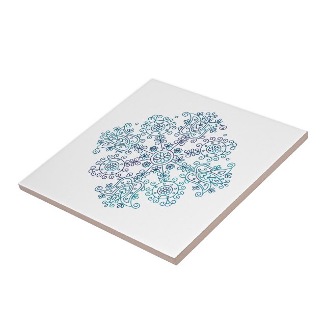 Azulejo Mandalá de Bordado Folclórico (Lado)