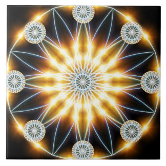 Azulejo Mandala de oro de la estrella