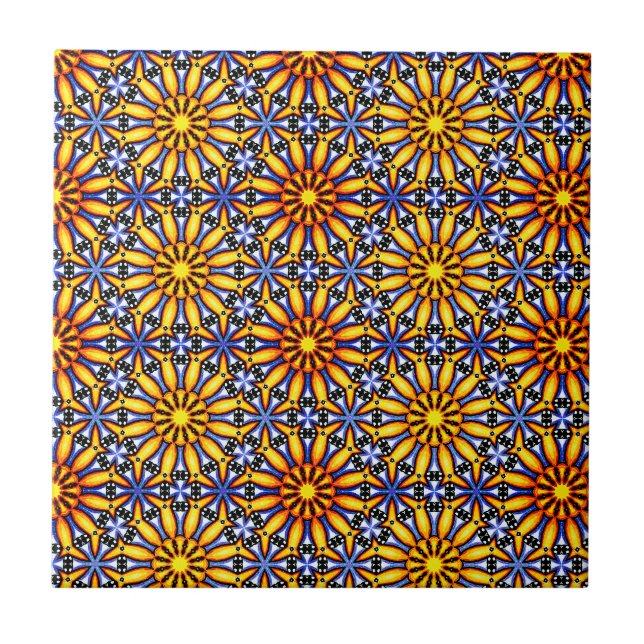 Azulejo Mandala de Piedra del Sol Celestial (Frente)