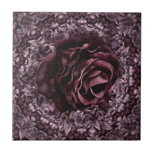 Azulejo Mandala de rosa 