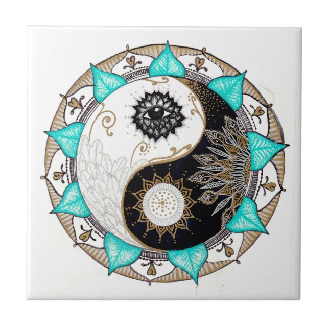 Azulejo Mandala de Yin Yang (Frente)