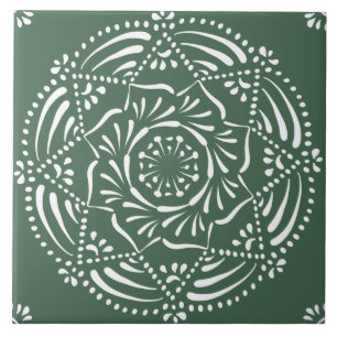 Azulejo Mandala del bosque