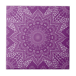 Azulejo Mandala elegante morada