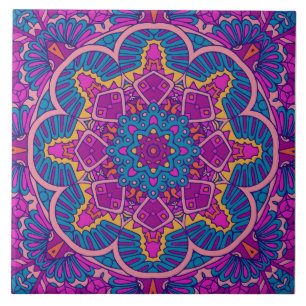 Azulejo Mandala festiva de Boho