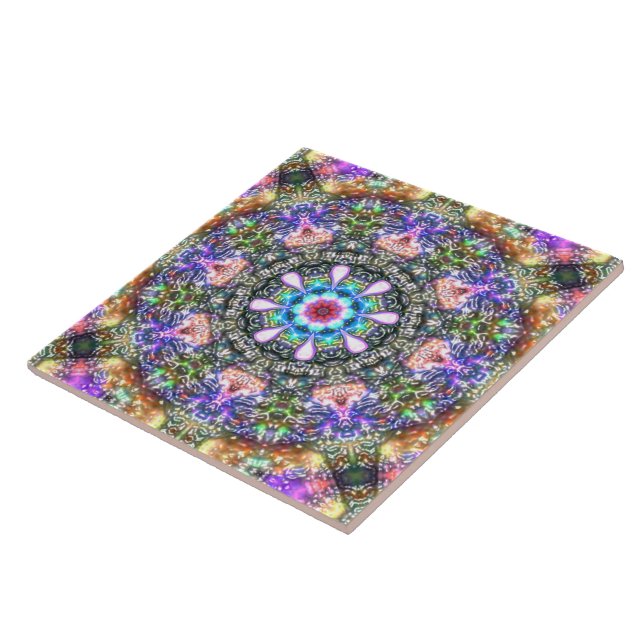 Azulejo Mandala floral persa de Bonito retro 80   (Lado)