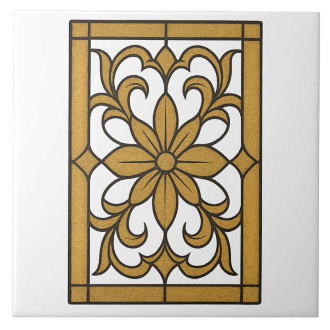 Azulejo Mandala Lux Gold (Frente)