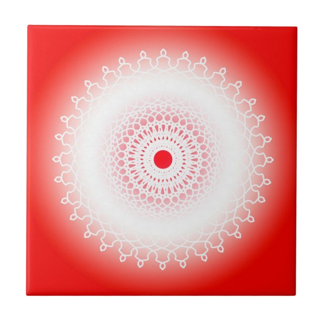 Azulejo Mandala rouge (Frente)