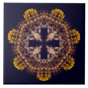 Azulejo Mandala transversal fractal