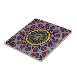 Azulejo Mandala Trippy Retro Hippie Boho Moda Bohemias