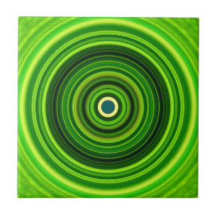 Azulejo Mandala verde geométrica-25436