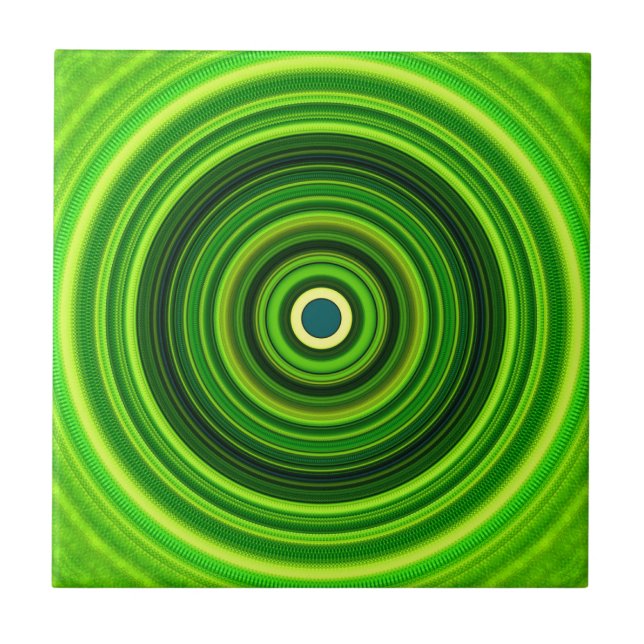 Azulejo Mandala verde geométrica-25436 (Frente)