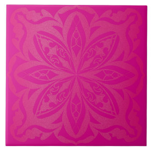 Azulejo Mandala zen rosa