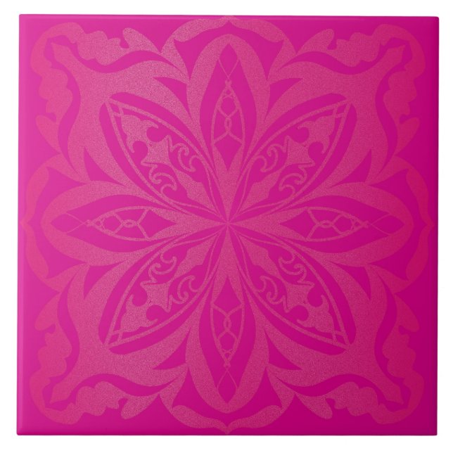 Azulejo Mandala zen rosa  (Frente)