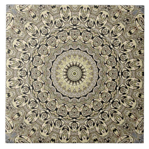 Azulejo Mandalas de tonos terrosos Patrones geométricos in