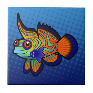 Azulejo Mandarín del dibujo animado/pescados de Dragonet