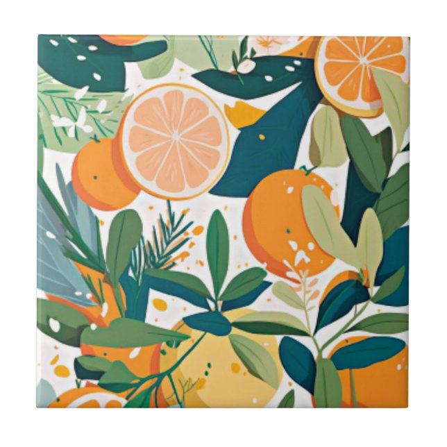Azulejo Mandarina clementina (Frente)
