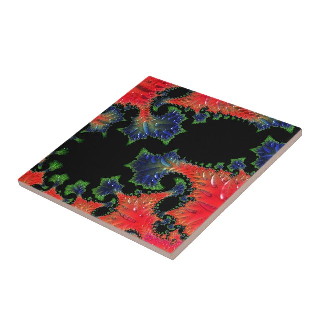 Azulejo Mandelbrot Garden Ceramic Tile (Lado)