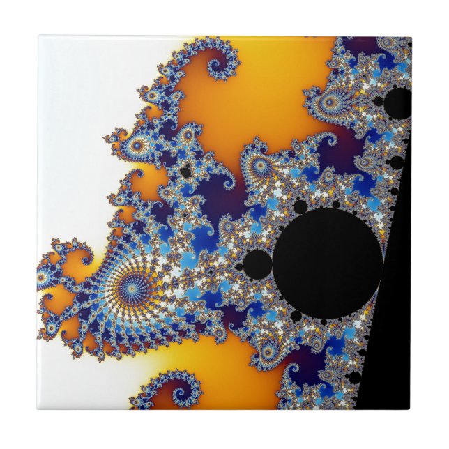 Azulejo Mandelbrot Set Fractal Seahorse (Frente)