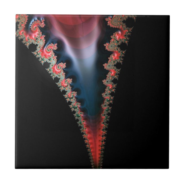 Azulejo Mandelbrot Zip Ceramic Tile (Frente)
