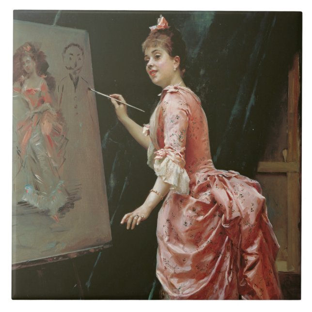 Azulejo Mando de Modelo (por Raimundo de Madrazo) (Frente)