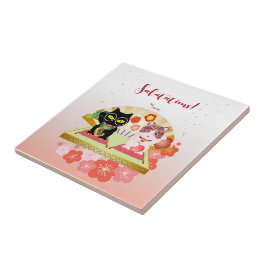 Azulejo Maneki Neko Lucky Poiluna