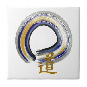 Azulejo Manera azul, zen Enso