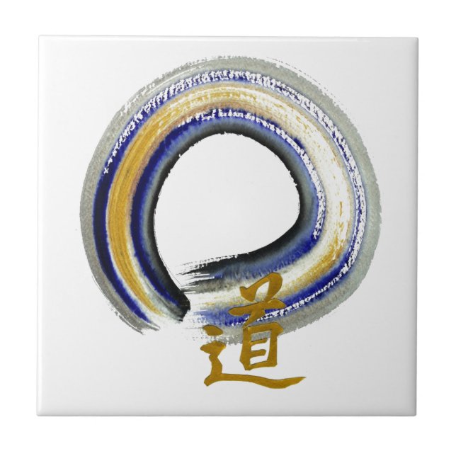 Azulejo Manera azul, zen Enso (Frente)