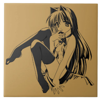 Azulejo Manga, Neko Catgirl Furry Anime Loli Slave Cerámic
